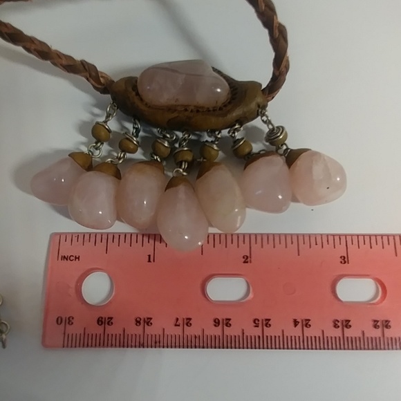 Unique Stone, Clay & Silver Arts & Crafts Necklace - Picture 7 of 7